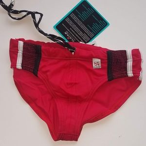 Clever Swim Brief Red Starfish Small